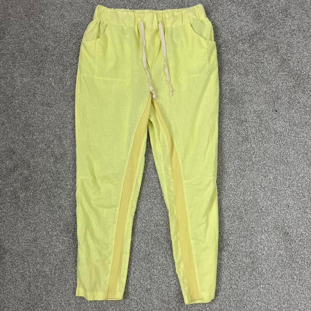 Pastel Yellow Linen-Cotton Blend Pants - Like New/Petit